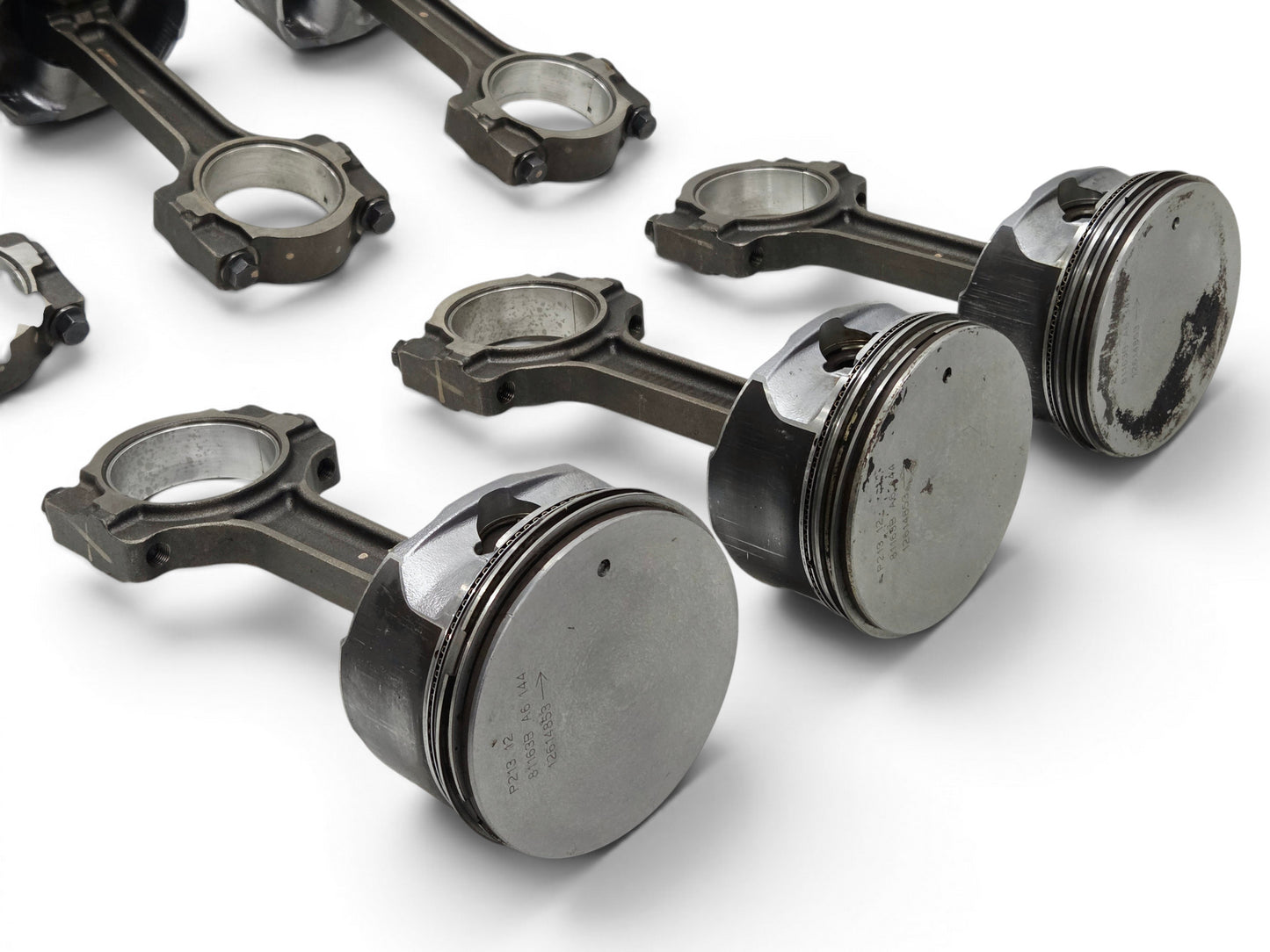2002-2007 LS2 LQ9 6.0L Pistons and Connecting Rods OEM GM - Lot of 6