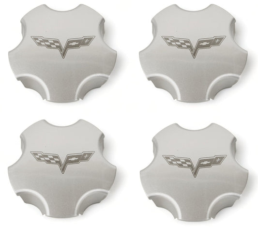 2005-2007 Chevy Corvette C6 Wheel Center Cap Silver OEM GM 9594652