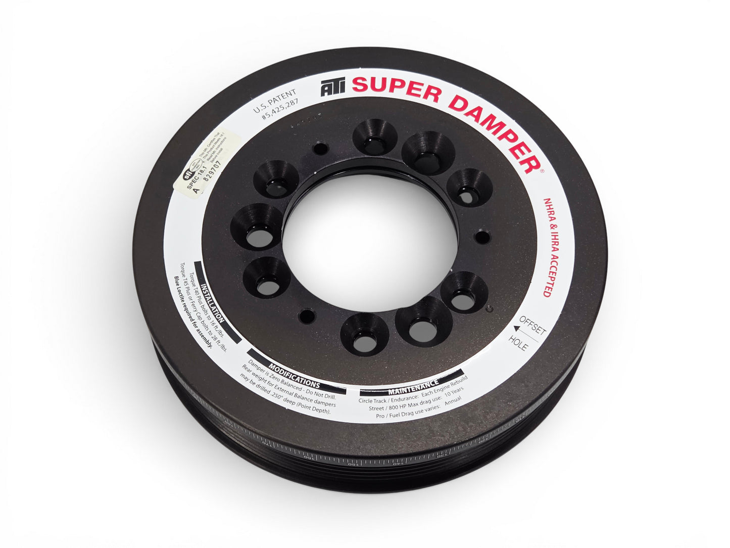 6.78" 10% UD 6 Rib Super Damper Harmonic Balancer Alum Shell
