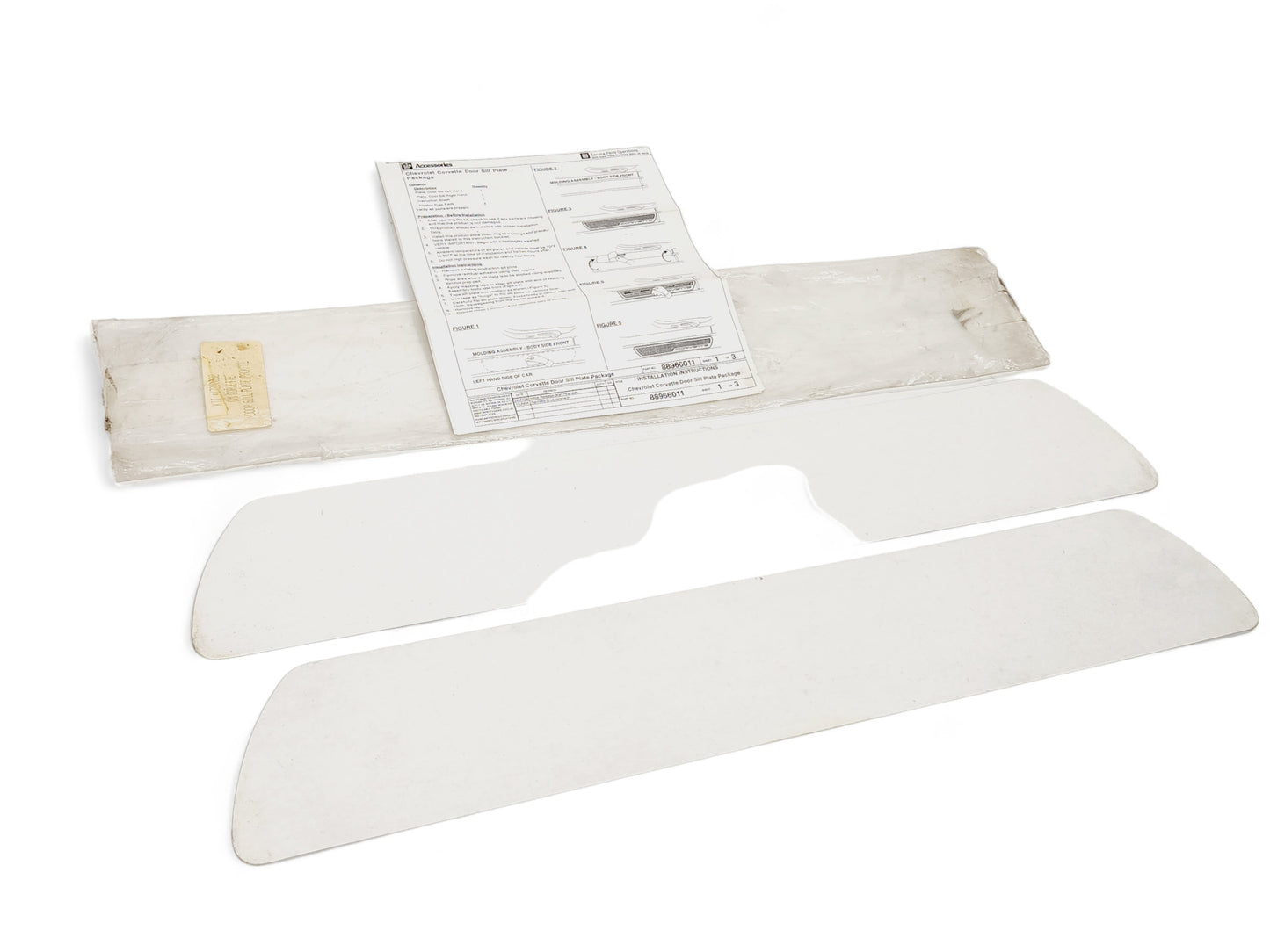 2005-2013 Chevy Corvette C6 Brushed Aluminum Door Sills OEM GM 17800062