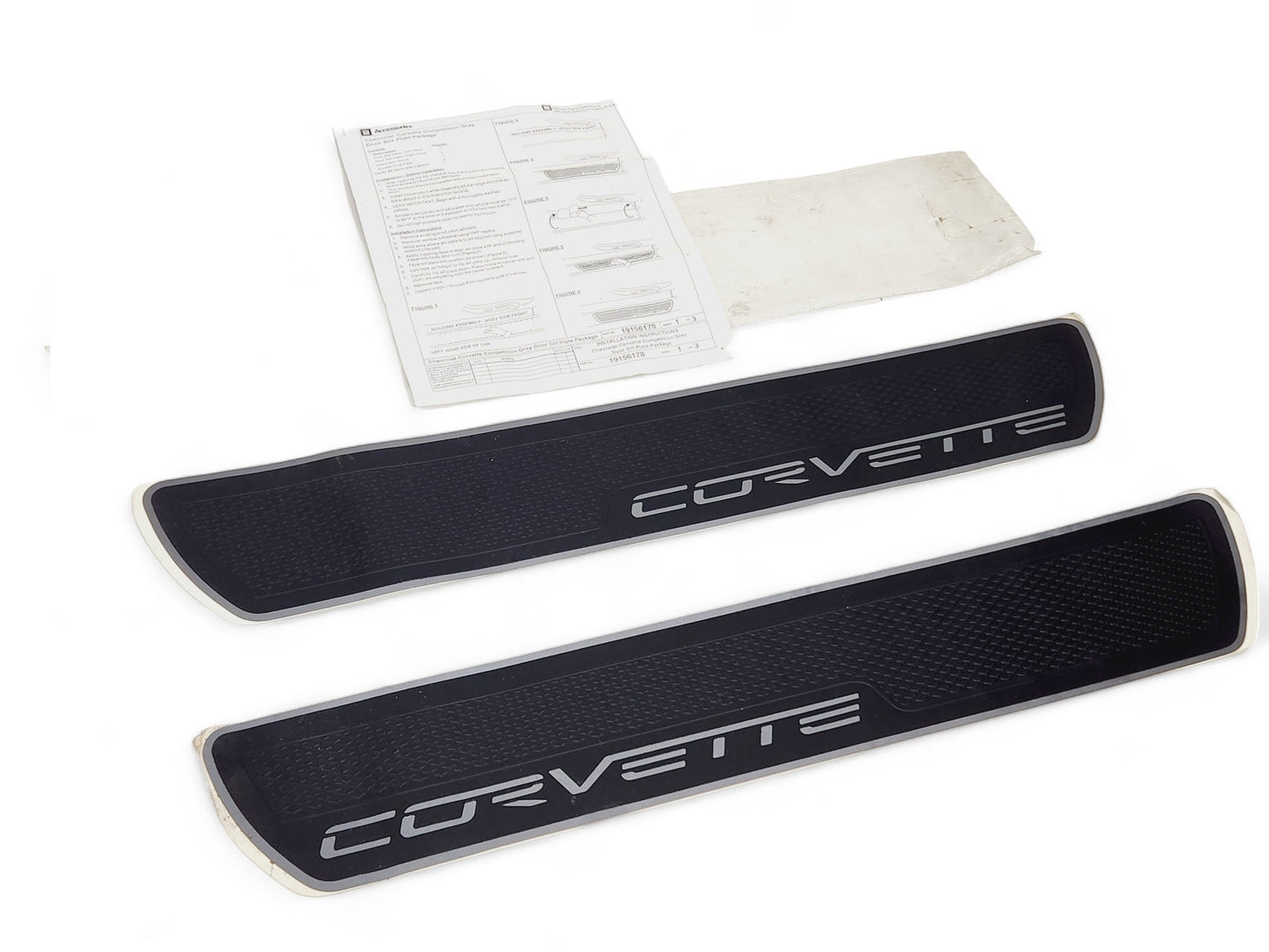 2005-2013 Chevy Corvette C6 Gunmetal Door Sills OEM GM 17802223