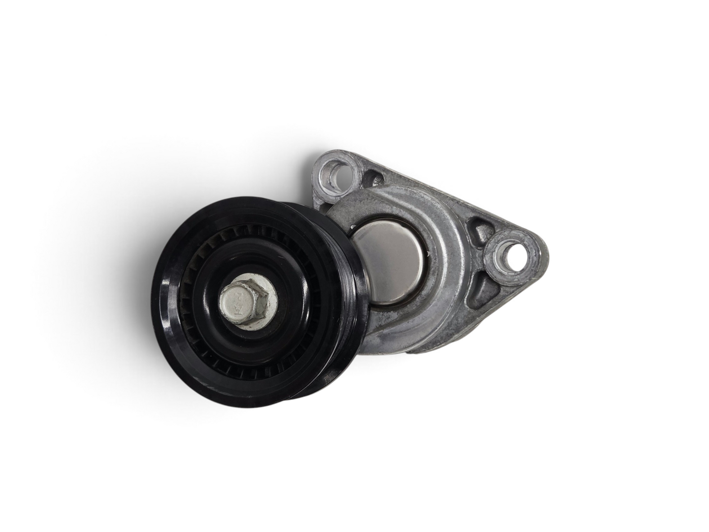 Send it Auto Parts OEM GM drive belt tensioner for Chevy Corvette, featuring a metal bracket and black pulley.