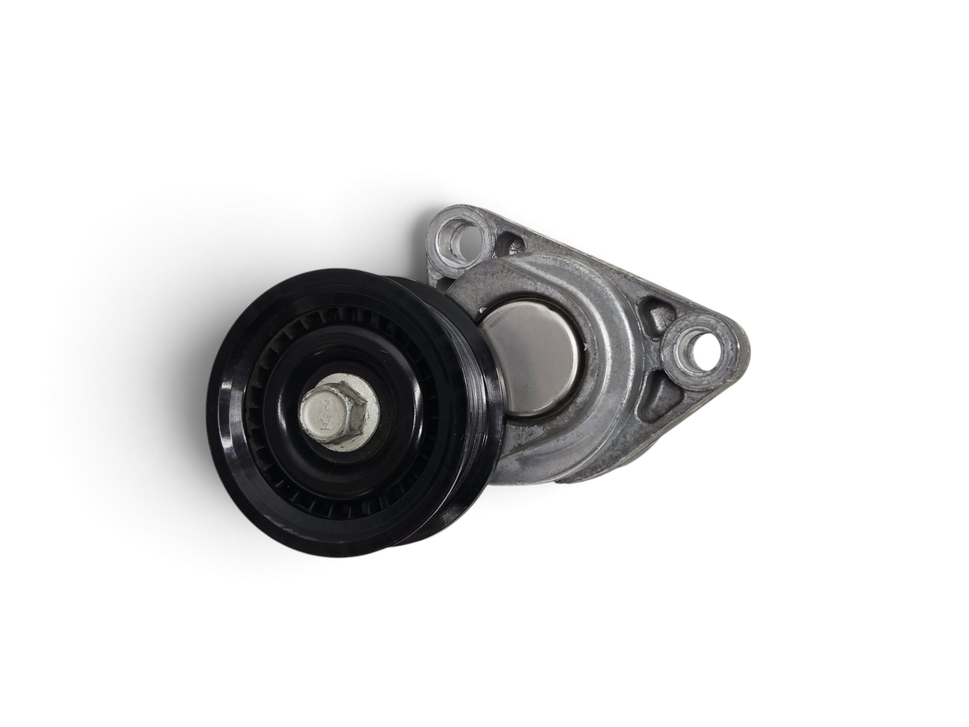 Send it Auto Parts OEM GM drive belt tensioner for Chevy Corvette, featuring a metal bracket and black pulley.