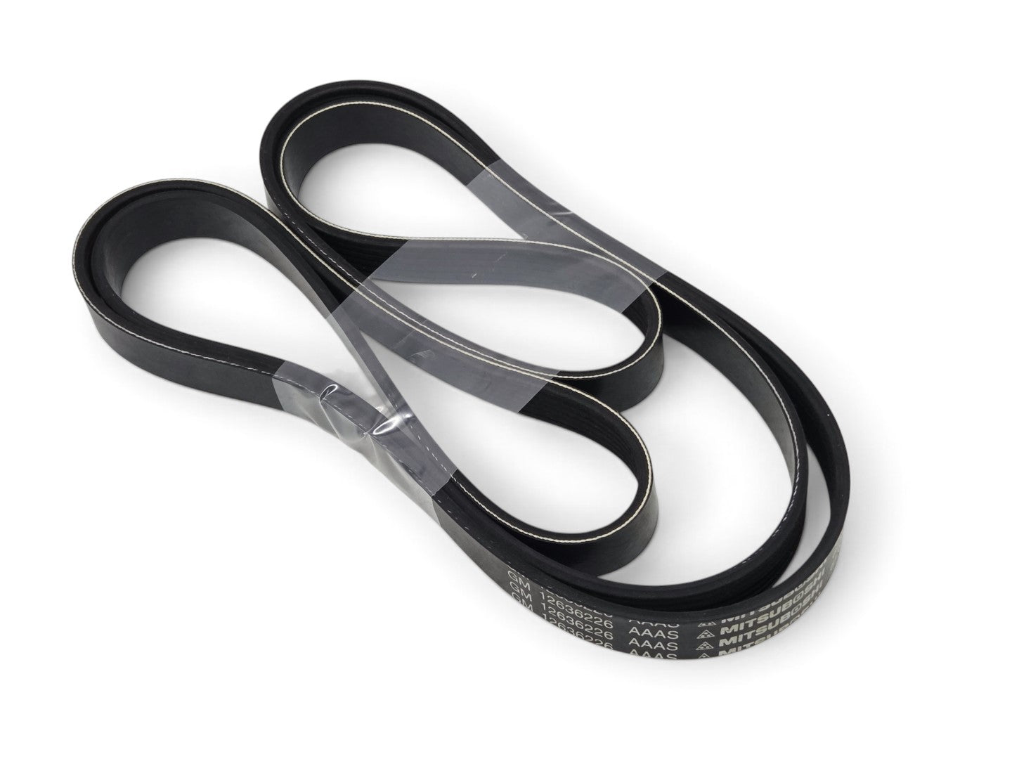 Send it Auto Parts OEM GM serpentine belt for 2005-2013 Chevrolet Corvette C6 engines, new takeoff condition.