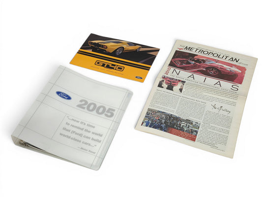 2005 2006 Ford GT Dealer Launch Binder Concept Brochure and newspaper feature