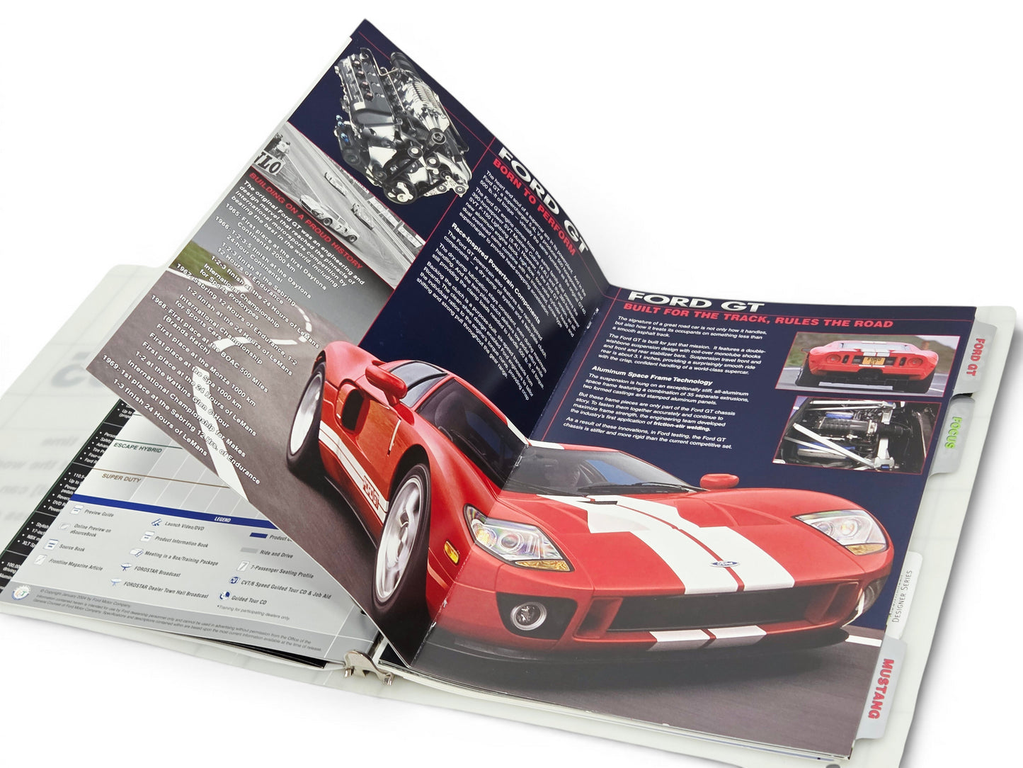 2005 2006 Ford GT Dealer Launch Binder Concept Brochure and newspaper feature