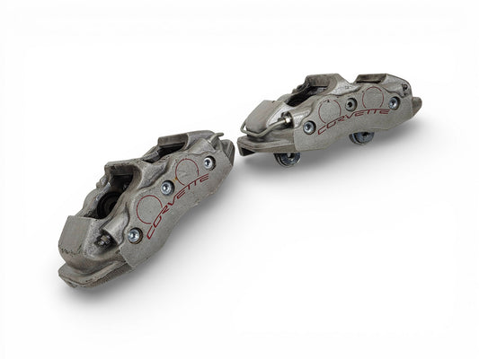 2006-2013 Chevy Corvette C6 Z06 Grand Sport Rear Gray Brake Calipers OEM GM
