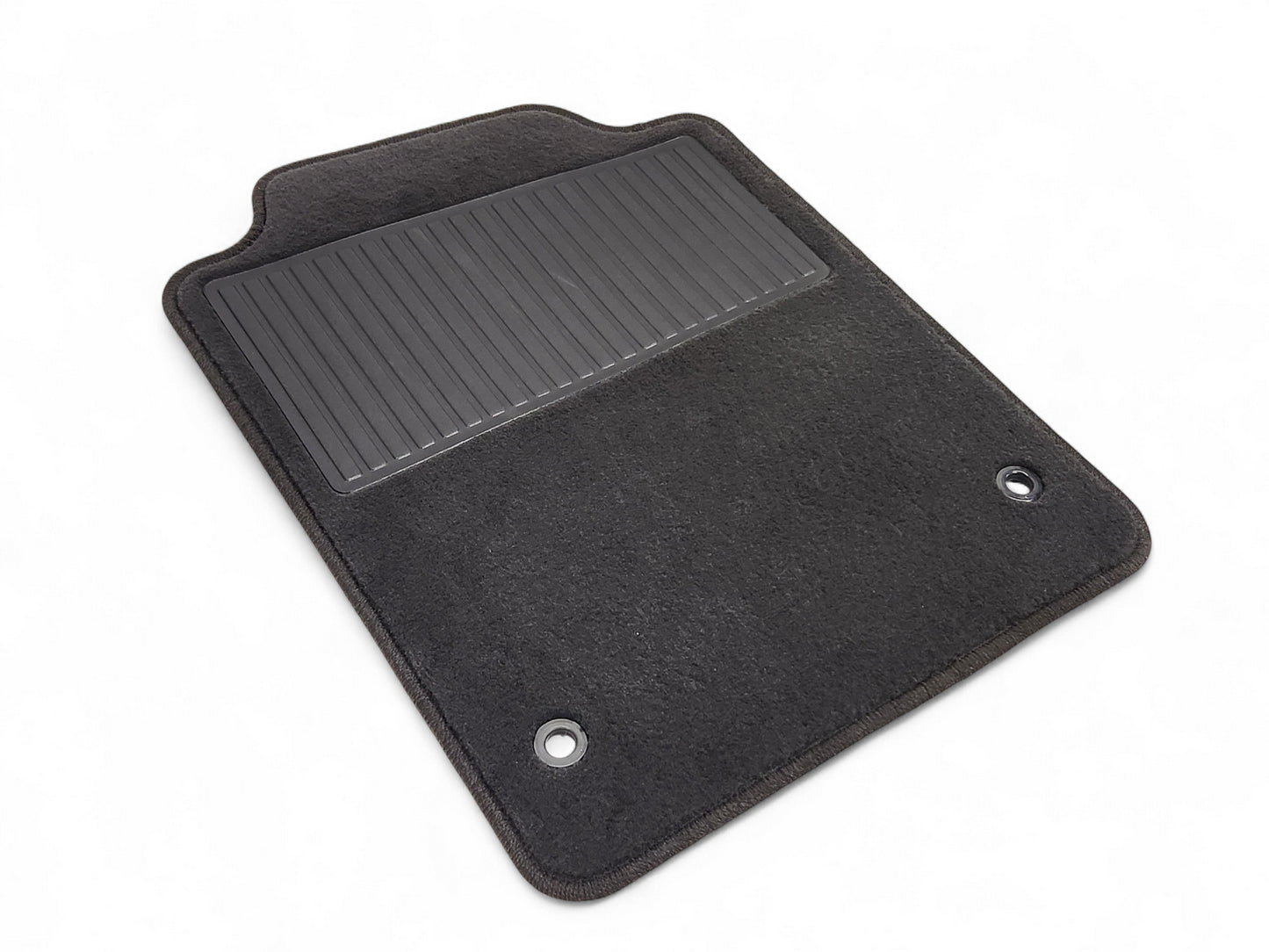 2007-2013 Corvette C6 Black Ebony Floor Mats-2 Piece Set With Drivers Heel Pad