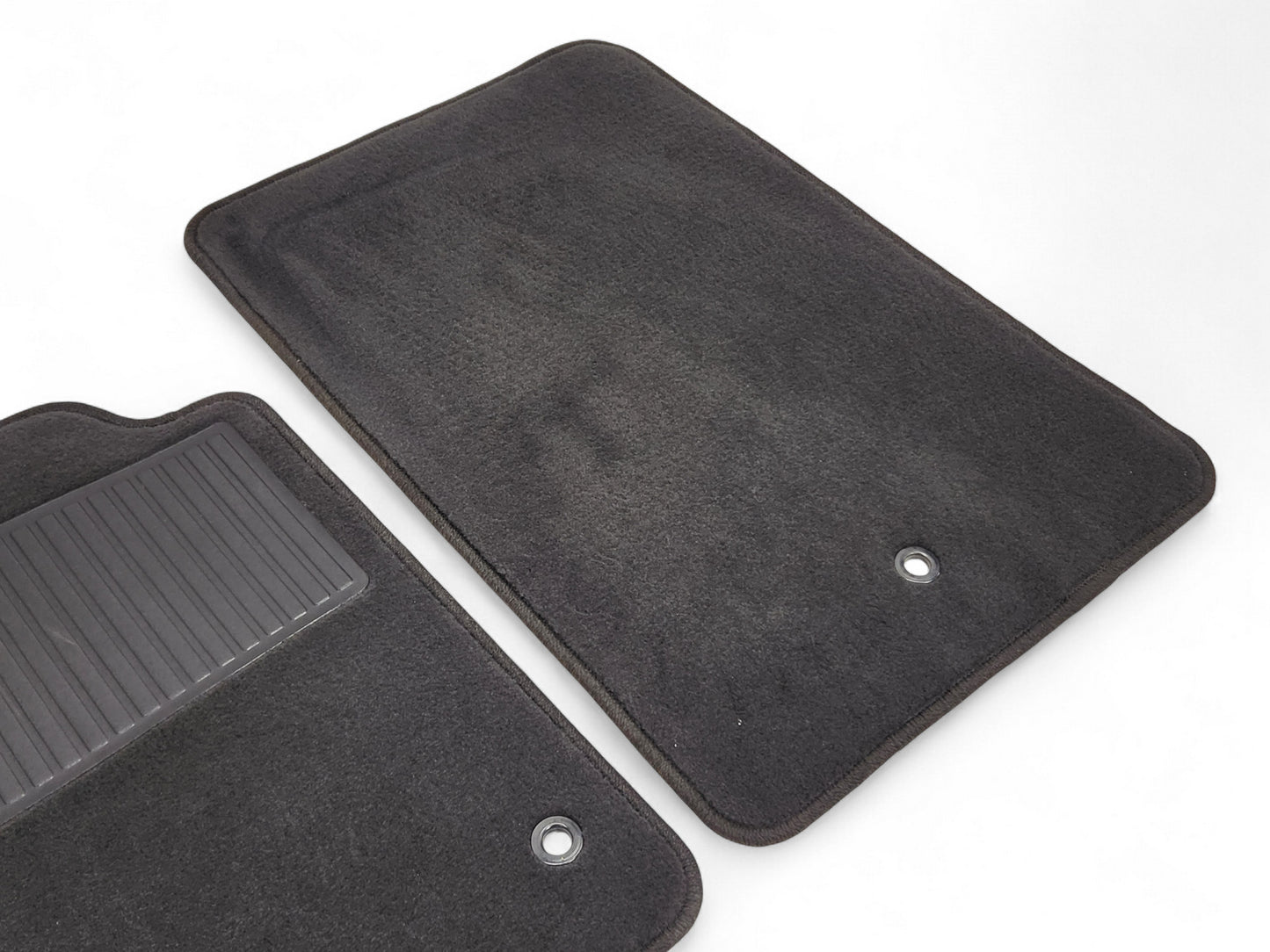 2007-2013 Corvette C6 Black Ebony Floor Mats-2 Piece Set With Drivers Heel Pad