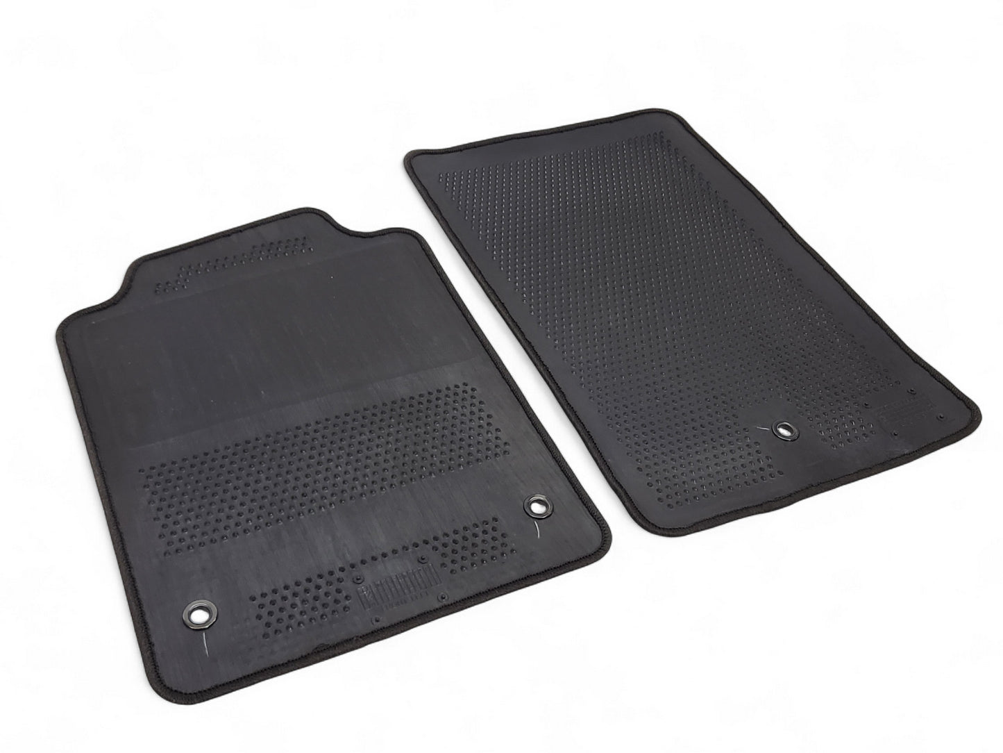 2007-2013 Corvette C6 Black Ebony Floor Mats-2 Piece Set With Drivers Heel Pad