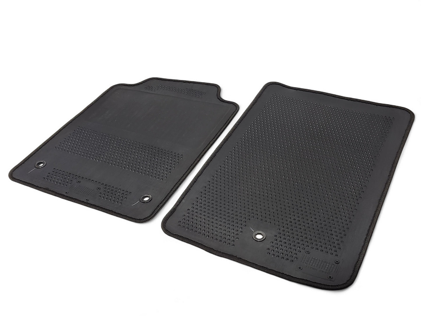 2007-2013 Corvette C6 Black Ebony Floor Mats-2 Piece Set With Drivers Heel Pad