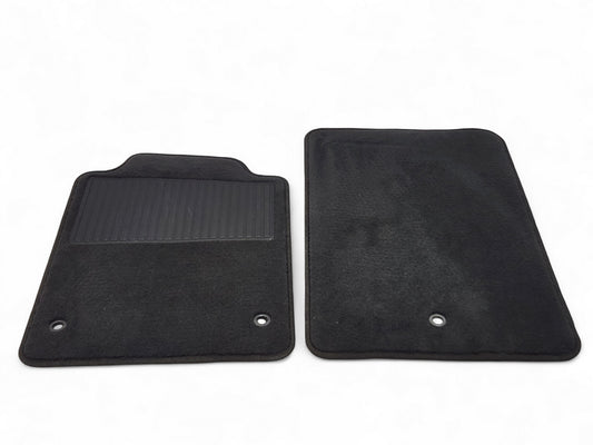 2007-2013 Corvette C6 Black Ebony Floor Mats-2 Piece Set With Drivers Heel Pad