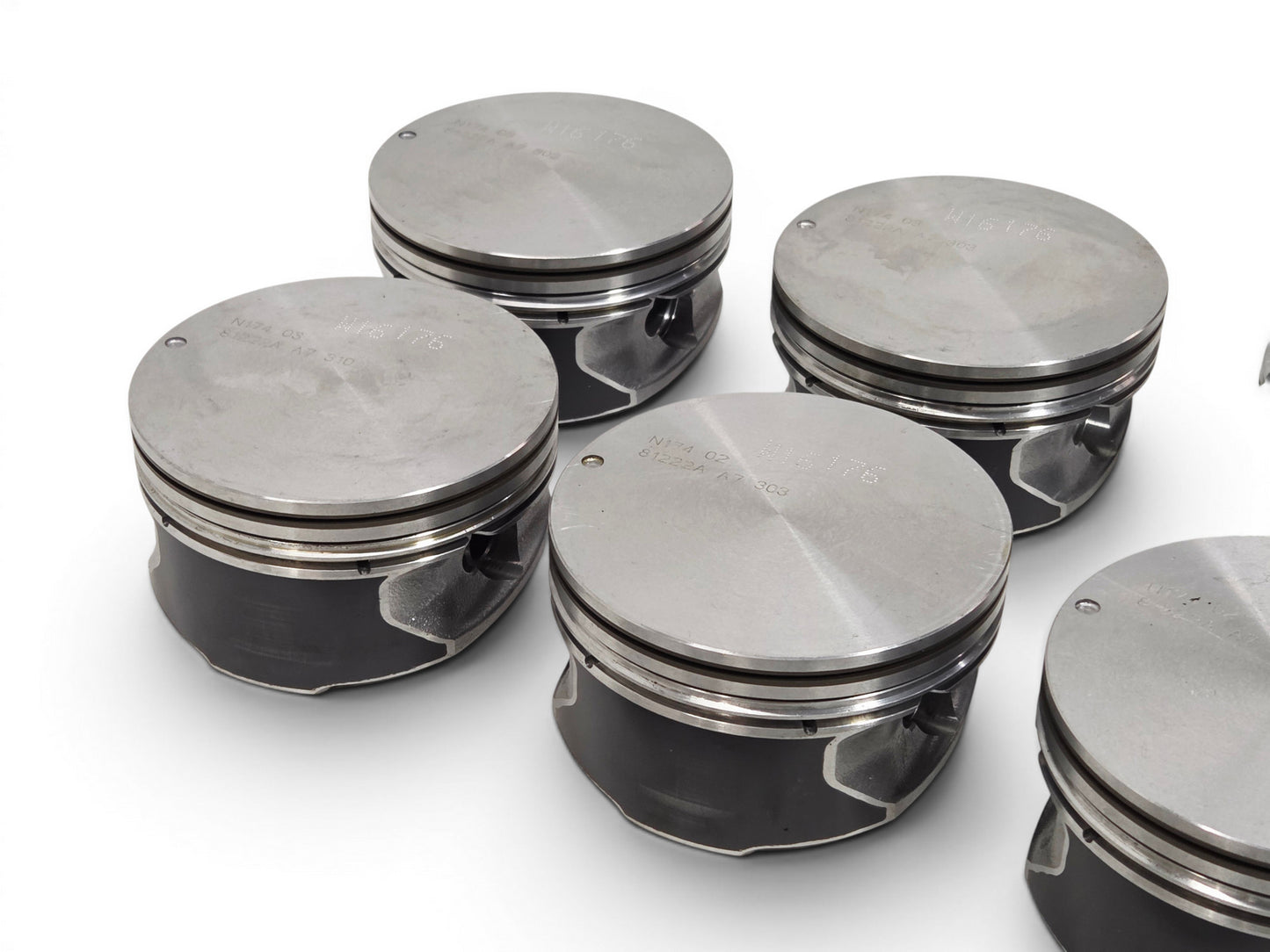 2008-2017 LS3 6.2L Set of 8 Pistons OEM GM 19207287 - Crate Engine takeoffs