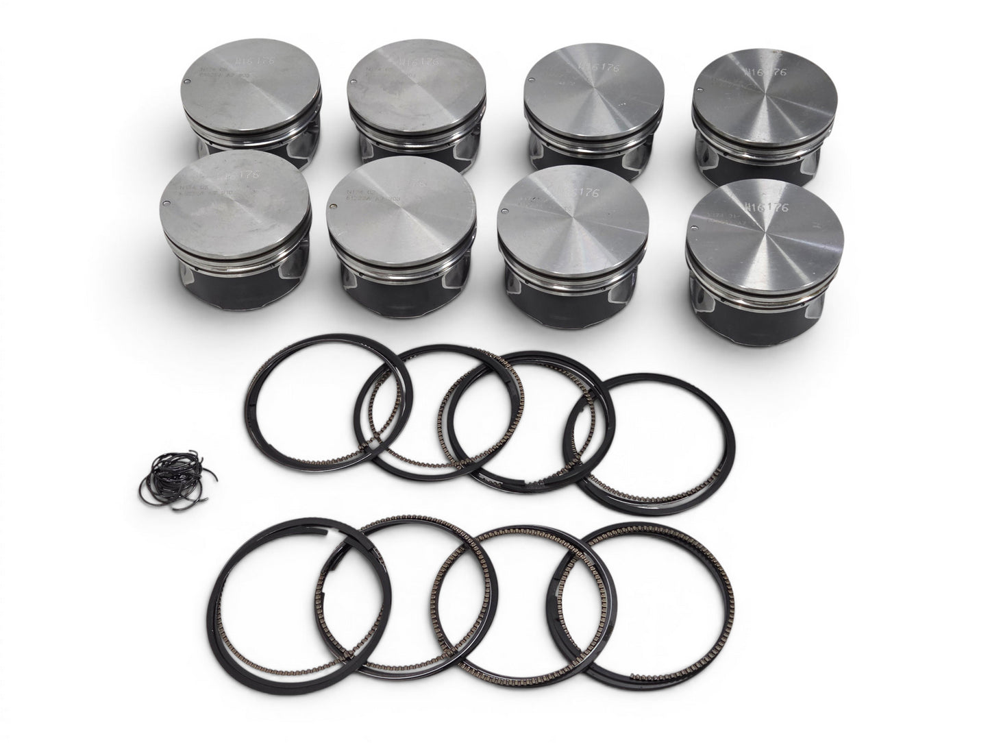 2008-2017 LS3 6.2L Set of 8 Pistons OEM GM 19207287 - Crate Engine takeoffs