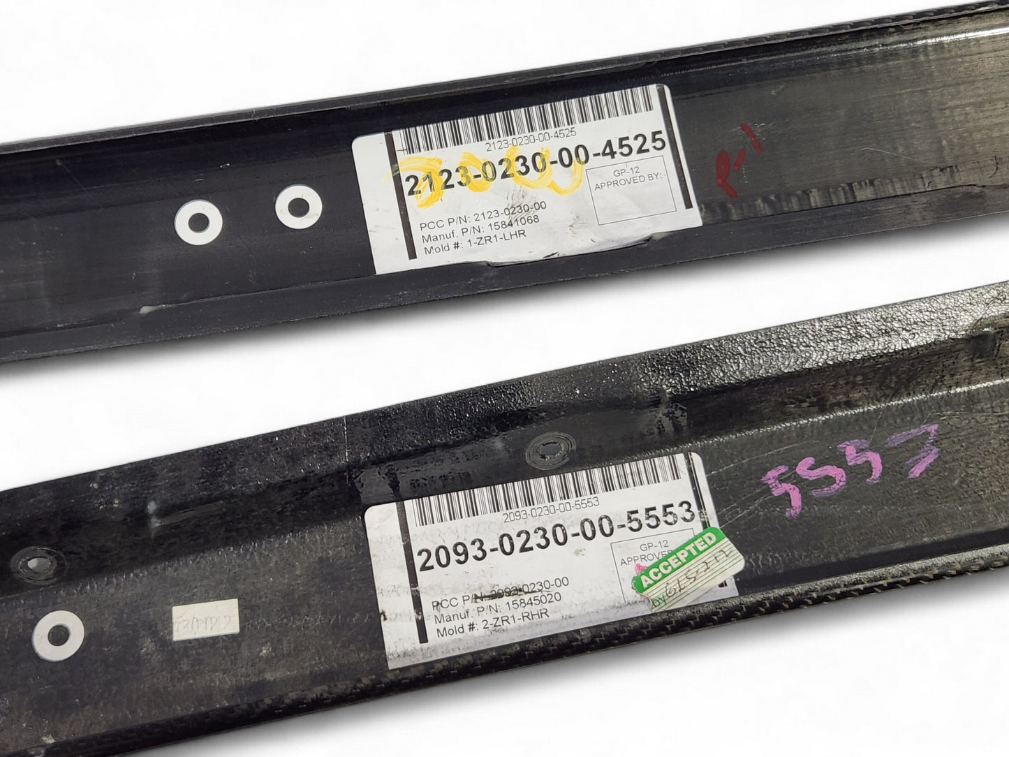 2009-2013 Chevy Corvette C6 ZR1 Exposed Carbon Fiber Side Skirts OEM GM