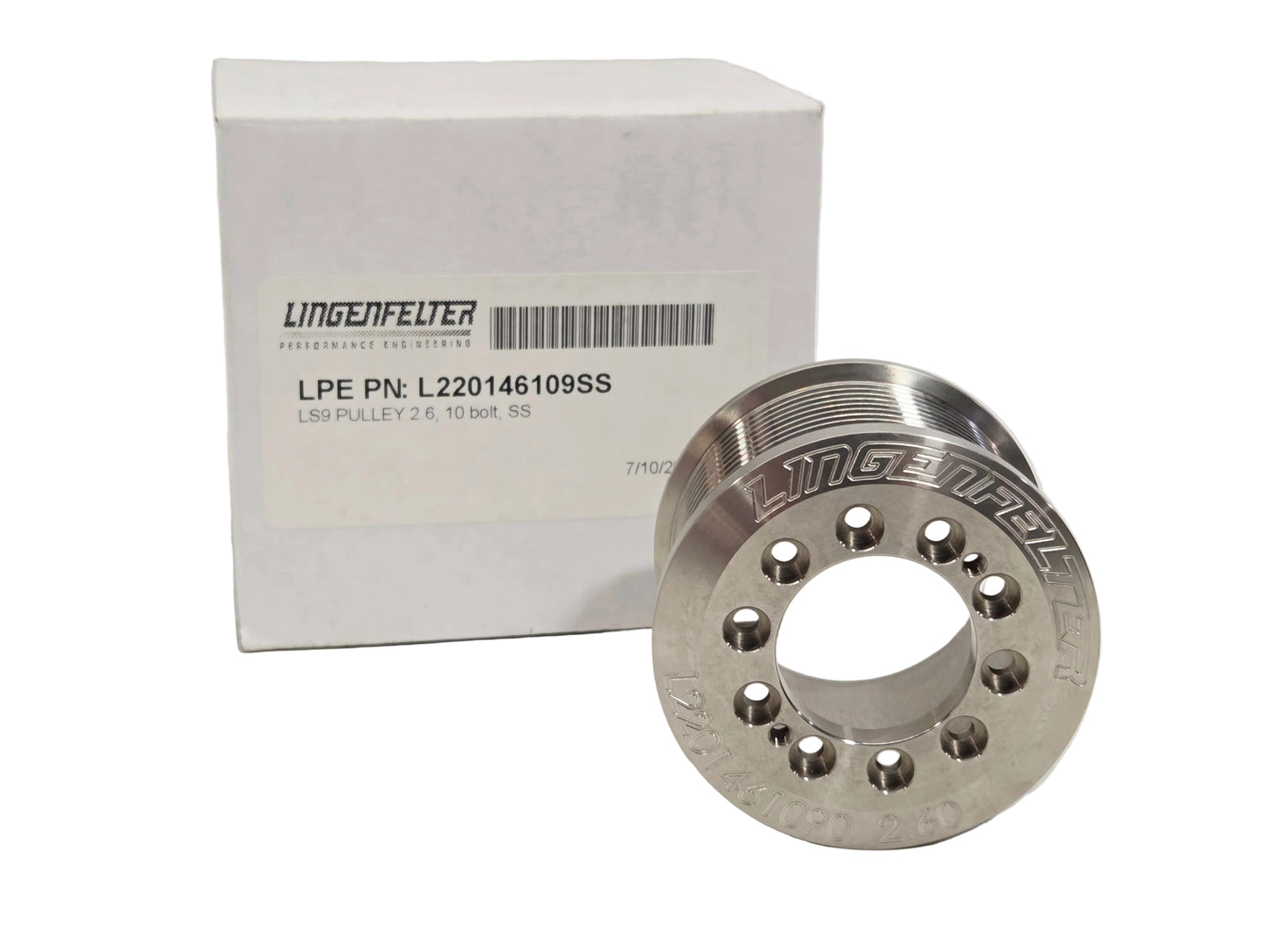 2009-2013 Chevy Corvette C6 ZR1 LS9 10 Bolt 2.6" Supercharger Pulley Lingenfelter