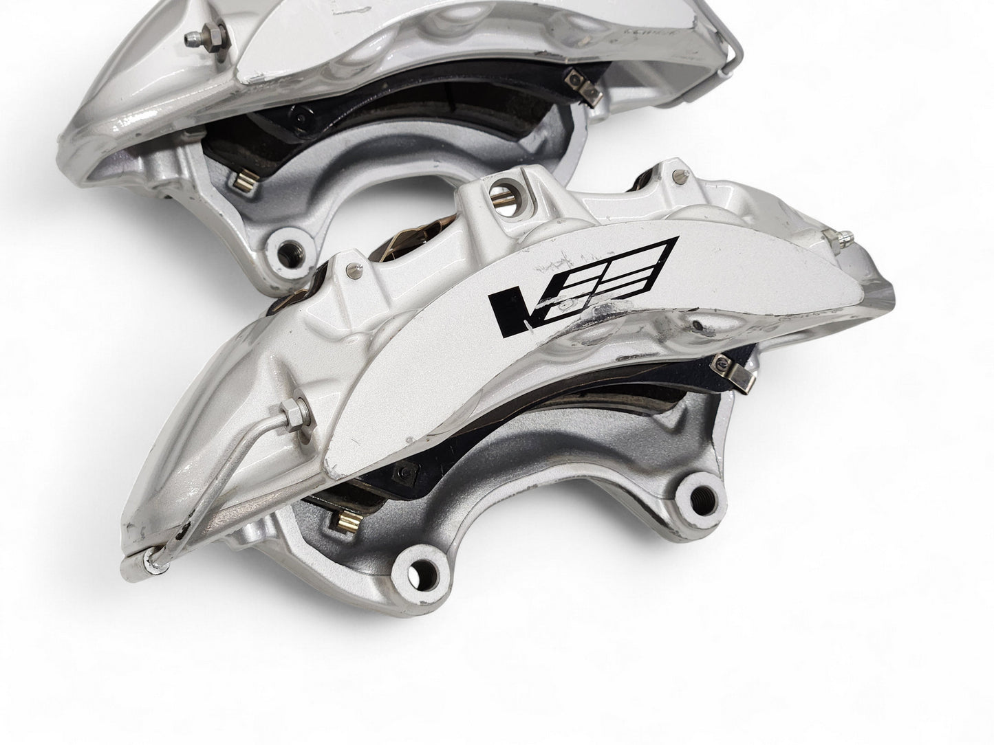 2009-2015 Cadillac CTS V Front Rear Silver Brake Caliper Set with Pads OEM GM