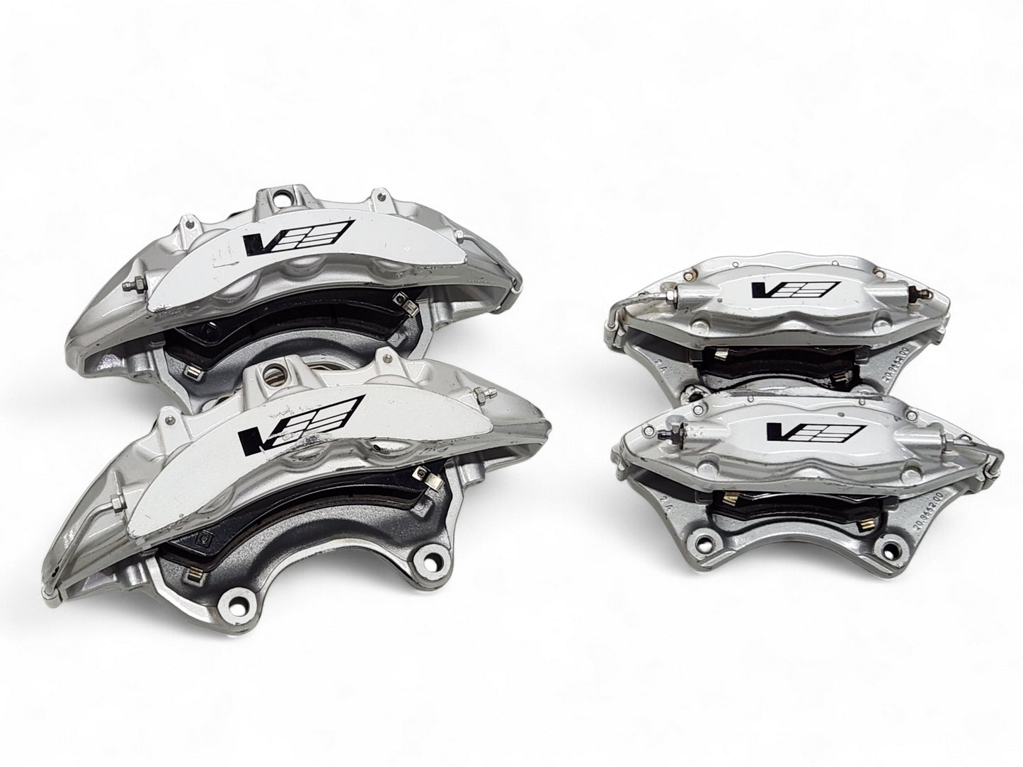 2009-2015 Cadillac CTS V Front Rear Silver Brake Caliper Set with Pads OEM GM