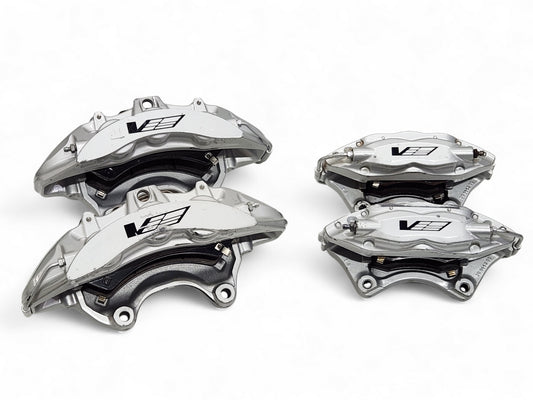 2009-2015 Cadillac CTS V Front Rear Silver Brake Caliper Set with Pads OEM GM