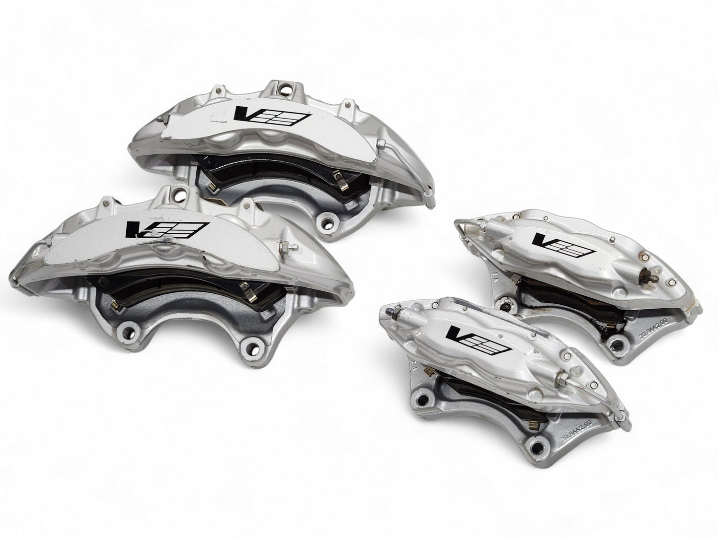 2009-2015 Cadillac CTS V Front Rear Silver Brake Caliper Set with Pads OEM GM