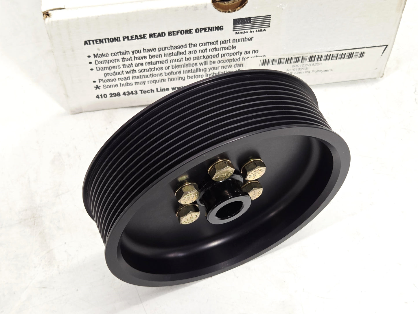 2010-2015 Chevy Camaro SS LS3 10 Rib 6" Power Steering Pulley ATI