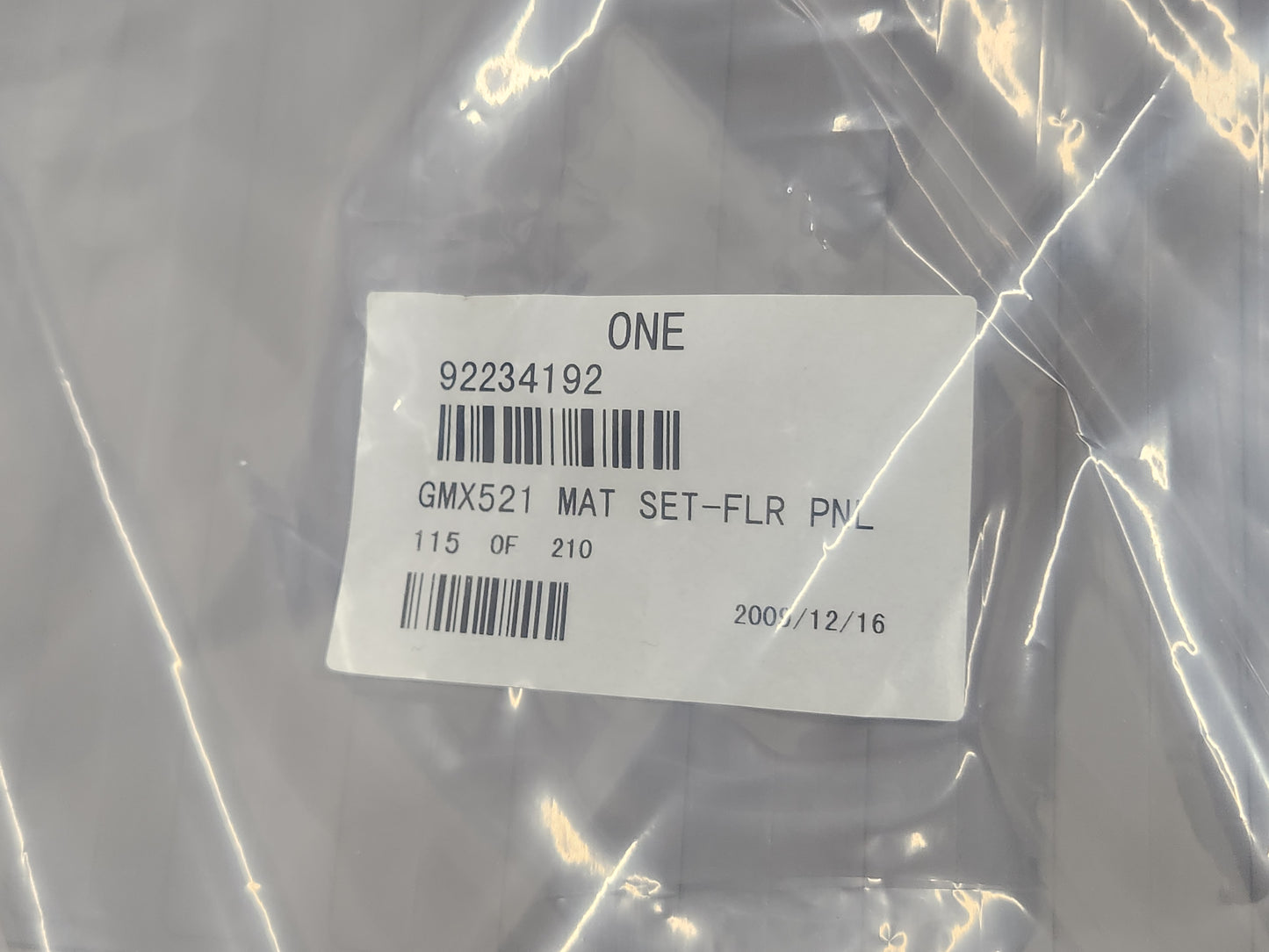 2010-2015 Chevy Camaro Titanium Carpeted Floor Mats OEM GM - New