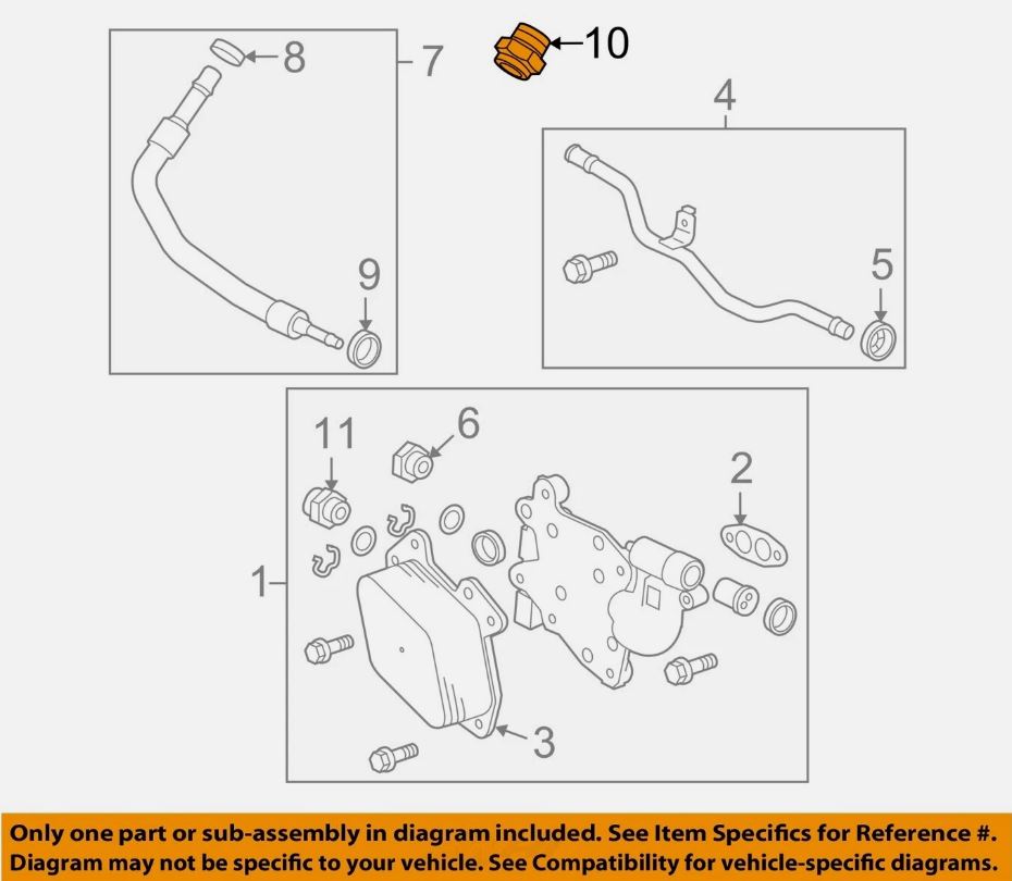 2010-2015 Camaro Cooling Oil Cooler-Inlet Hose Connector OEM GM 22912546