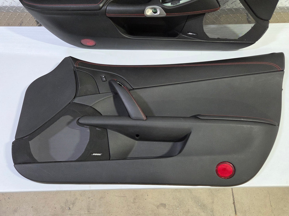 2013 Corvette C6 Z06 3LZ Heated Seats with Door Panels Black with Red Stitching