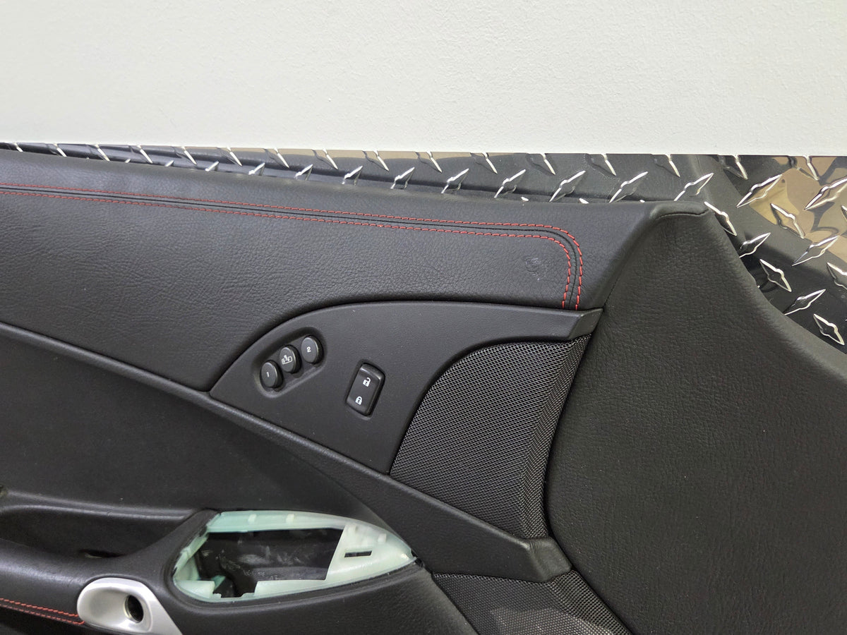 2013 Corvette C6 Z06 3LZ Heated Seats with Door Panels Black with Red Stitching