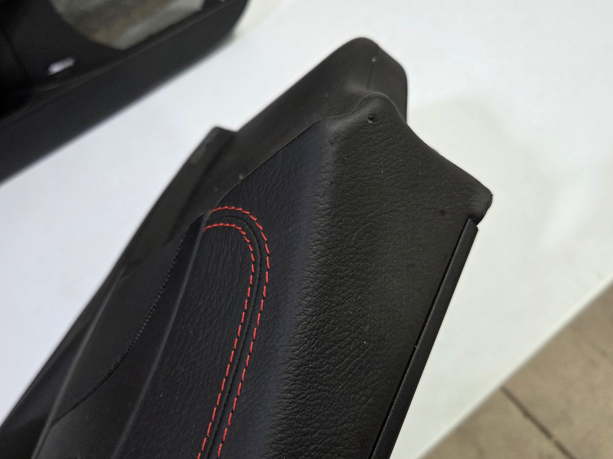 2013 Corvette C6 Z06 3LZ Heated Seats with Door Panels Black with Red Stitching