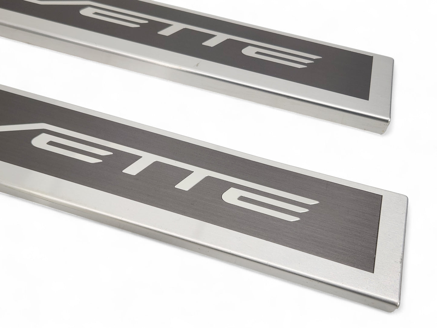 2014-2019 Chevy Corvette C7 Door Sill Scuff Entry Plates OEM GM 22789326 - Pair