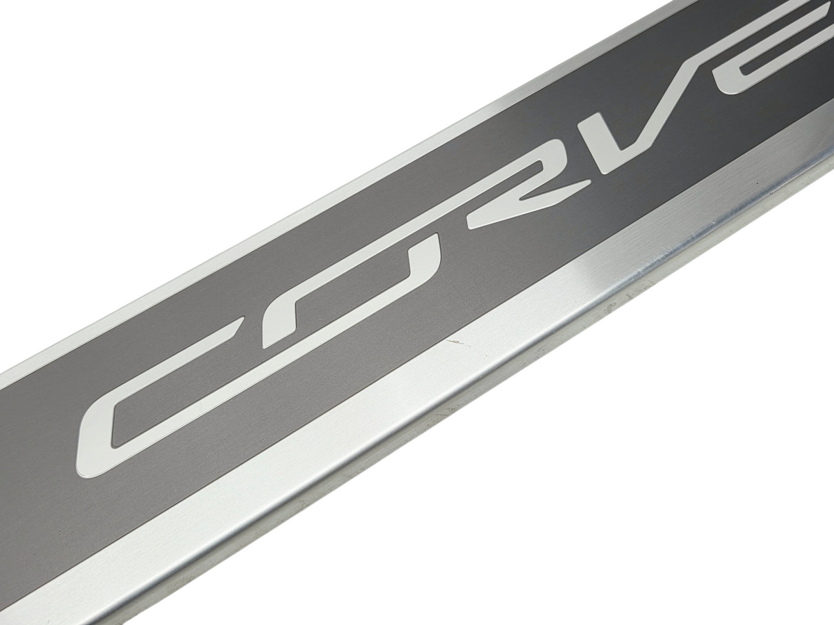 2014-2019 Chevy Corvette C7 Door Sill Scuff Entry Plates OEM GM 22789326