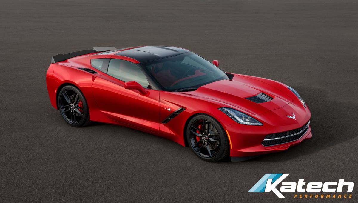 2014-2019 Corvette C7 Katech Fiberglass Black Gelcoated Unfinished Rear Spoiler