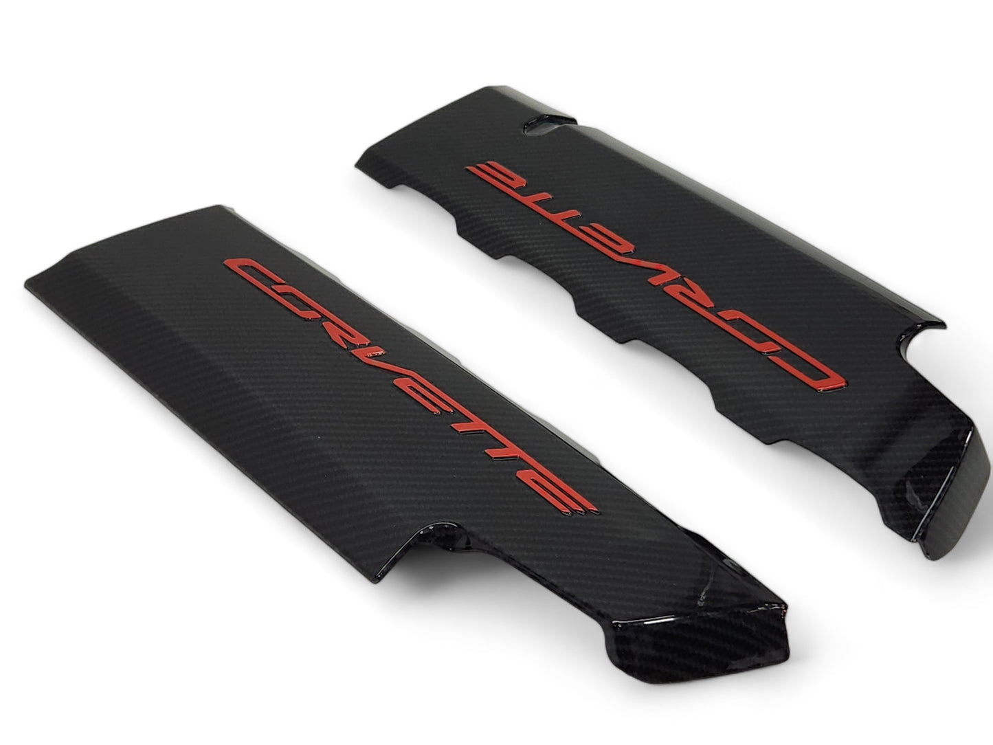 2014-2019 Corvette C7 LT1 Engine Fuel Rail Covers Hydrocarbon Carbon Fiber Finish