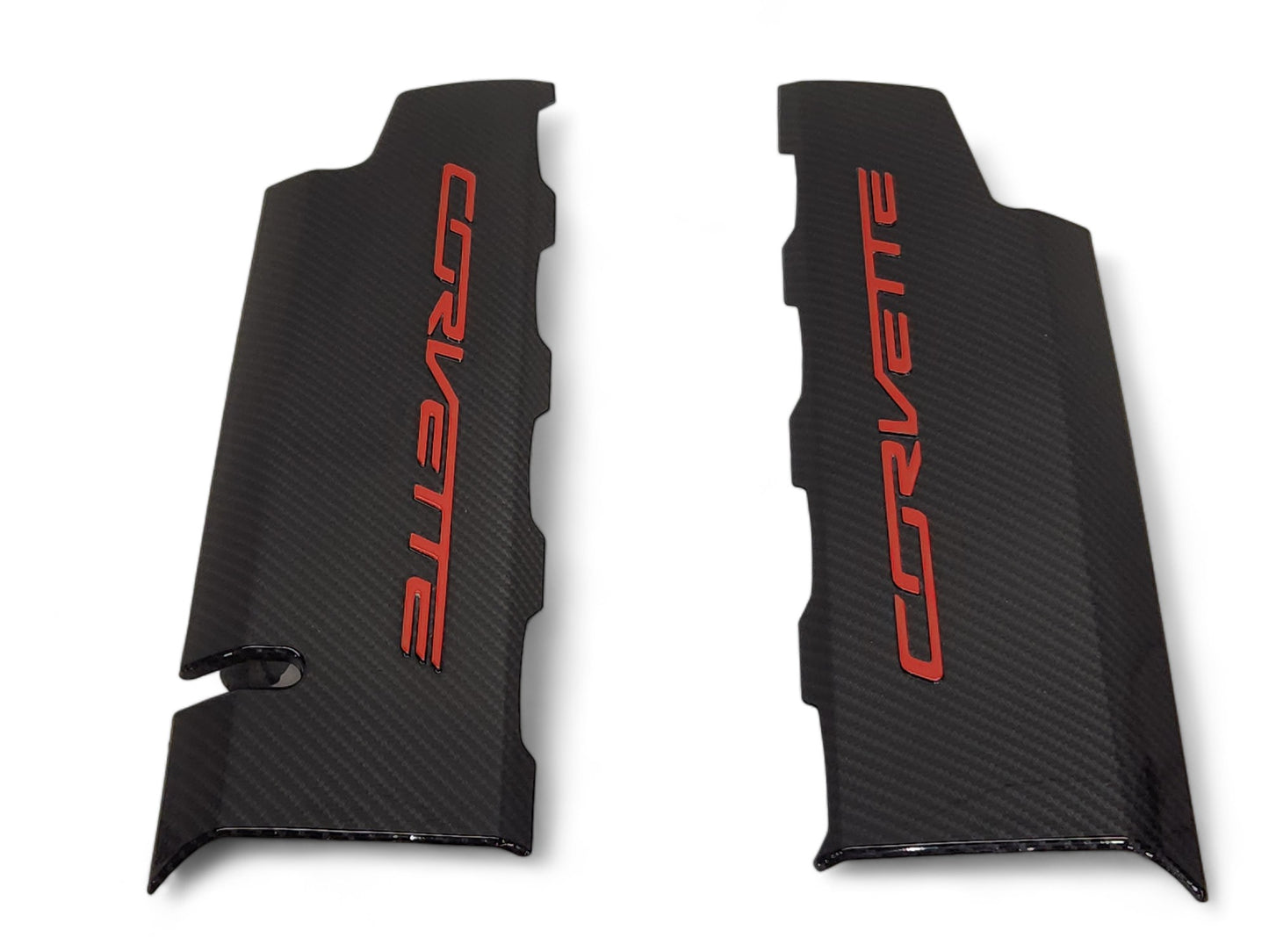 2014-2019 Corvette C7 LT1 Engine Fuel Rail Covers Hydrocarbon Carbon Fiber Finish