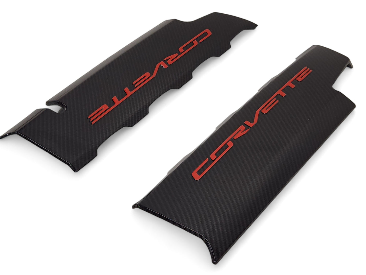 2014-2019 Corvette C7 LT1 Engine Fuel Rail Covers Hydrocarbon Carbon Fiber Finish