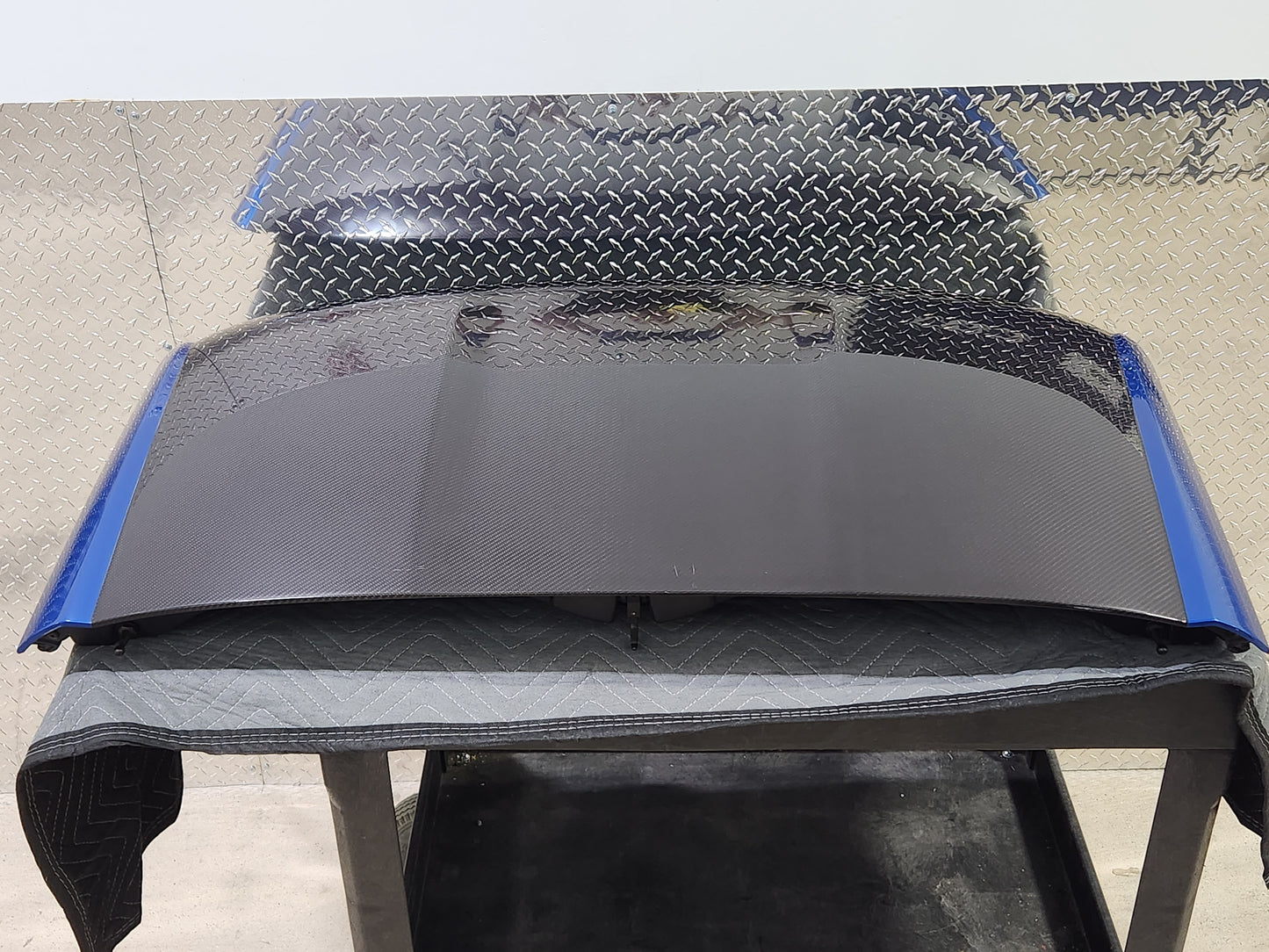 2014-2019 Corvette C7 Laguna Blue Exposed Carbon Fiber Roof Top OEM GM