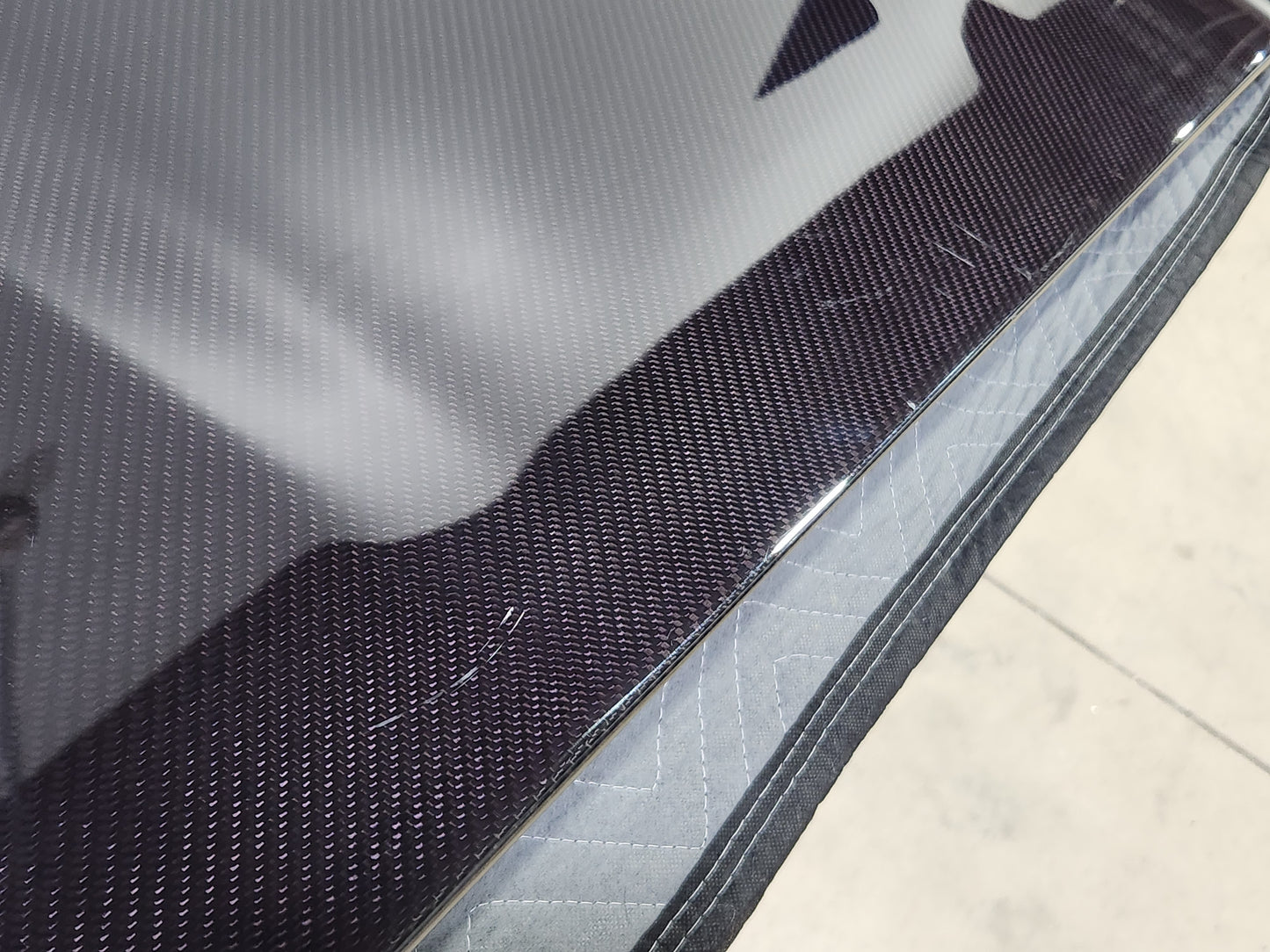 2014-2019 Corvette C7 Laguna Blue Exposed Carbon Fiber Roof Top OEM GM