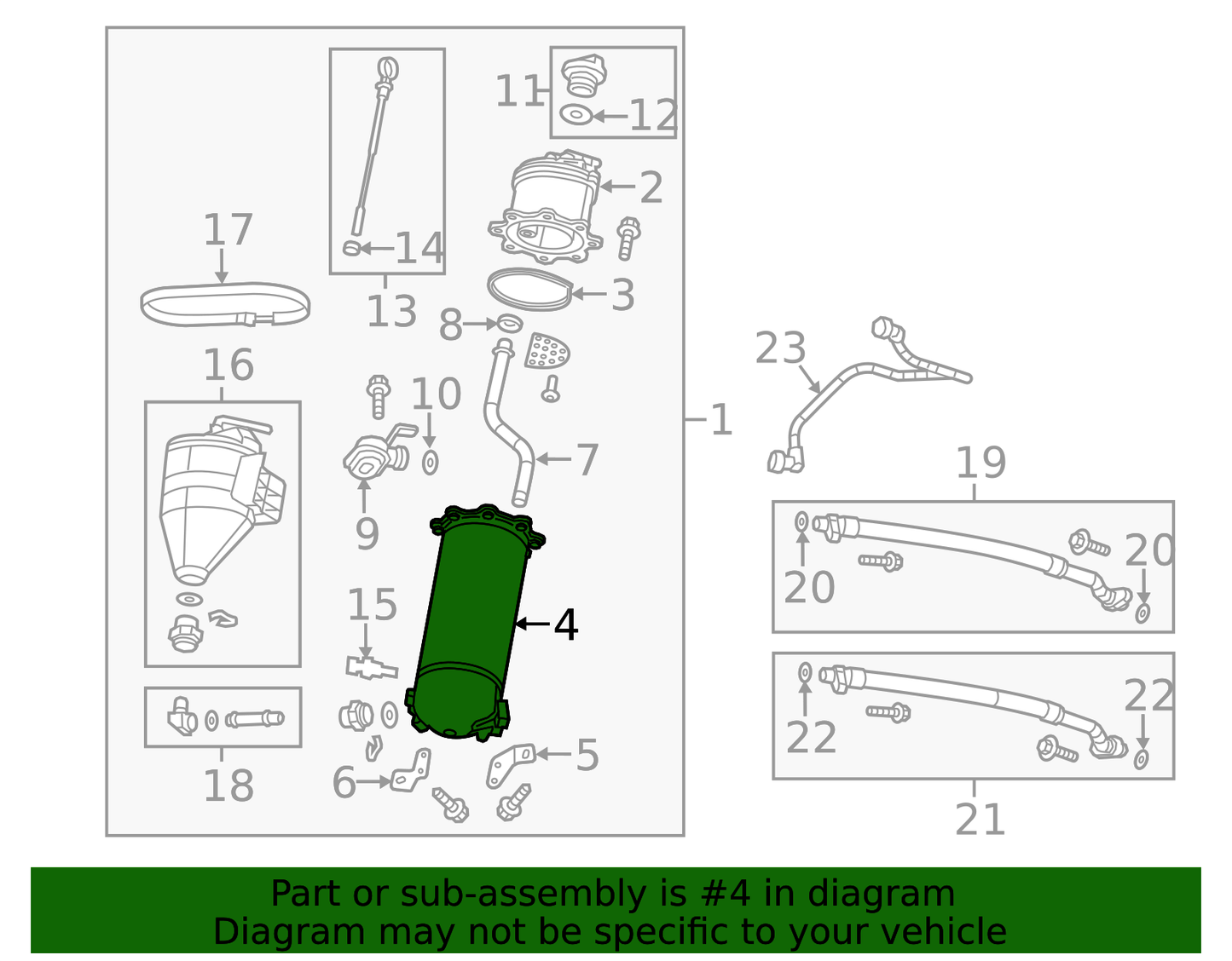 2014-2019 Corvette C7 Z51 Z06 Grand Sport Engine Dry Sump Oil Tank OEM 12656940
