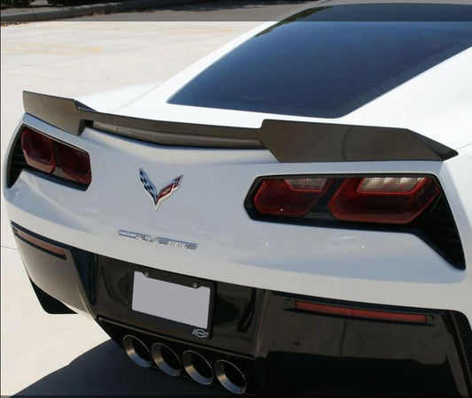 2014-2019 Corvette C7 Katech Fiberglass Black Gelcoated Unfinished Rear Spoiler