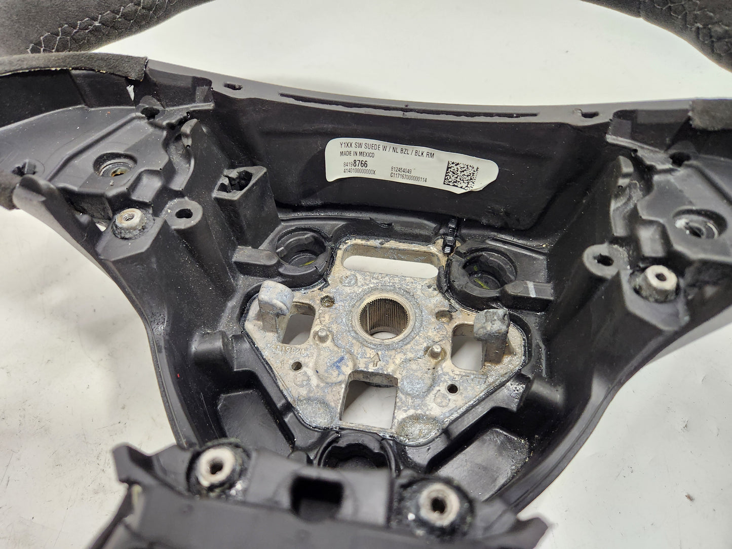 2015-2019 Corvette C7 Black Suede Gray Stitch Alcantara Steering Wheel OEM GM