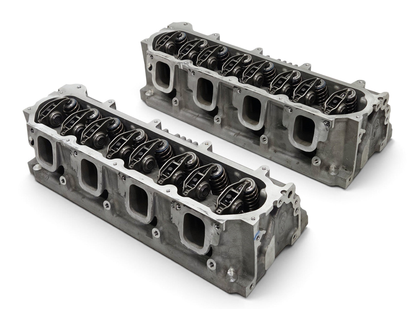 Send it Auto Parts OEM GM LT4 6.2L V8 cylinder heads with lash caps, removed from a low-mileage engine.