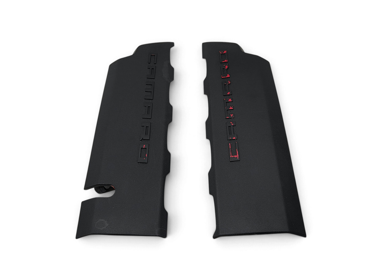 2016-2024 Chevy Camaro SS LT1 6.2L Engine Fuel Rail Covers Pair Black OEM GM