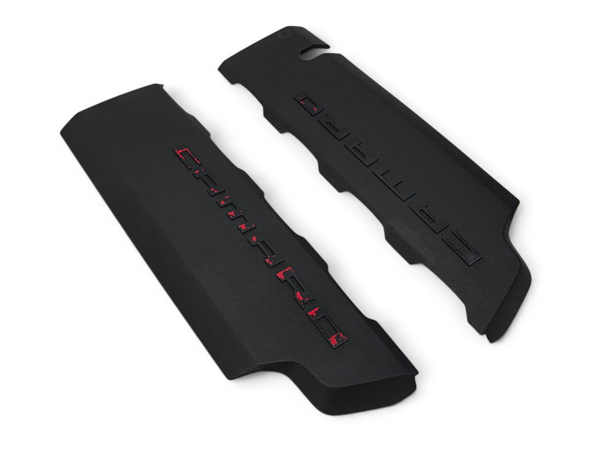 2016-2024 Chevy Camaro SS LT1 6.2L Engine Fuel Rail Covers Pair Black OEM GM