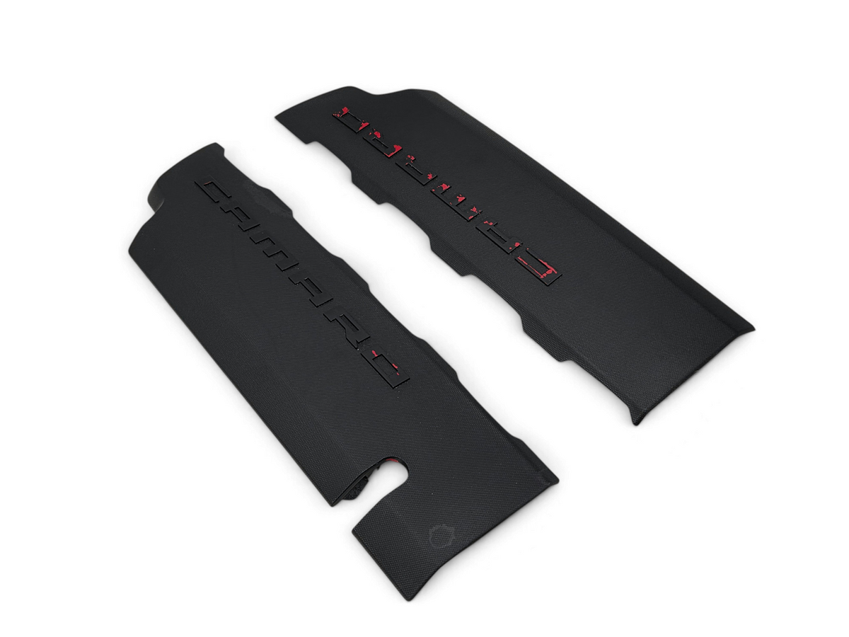 2016-2024 Chevy Camaro SS LT1 6.2L Engine Fuel Rail Covers Pair Black OEM GM