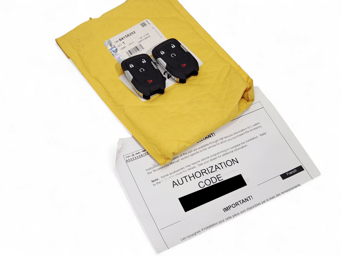 2017-2023 GMC Acadia Remote Start Upgrade Package 4 Buttons 2 Remotes OEM GM