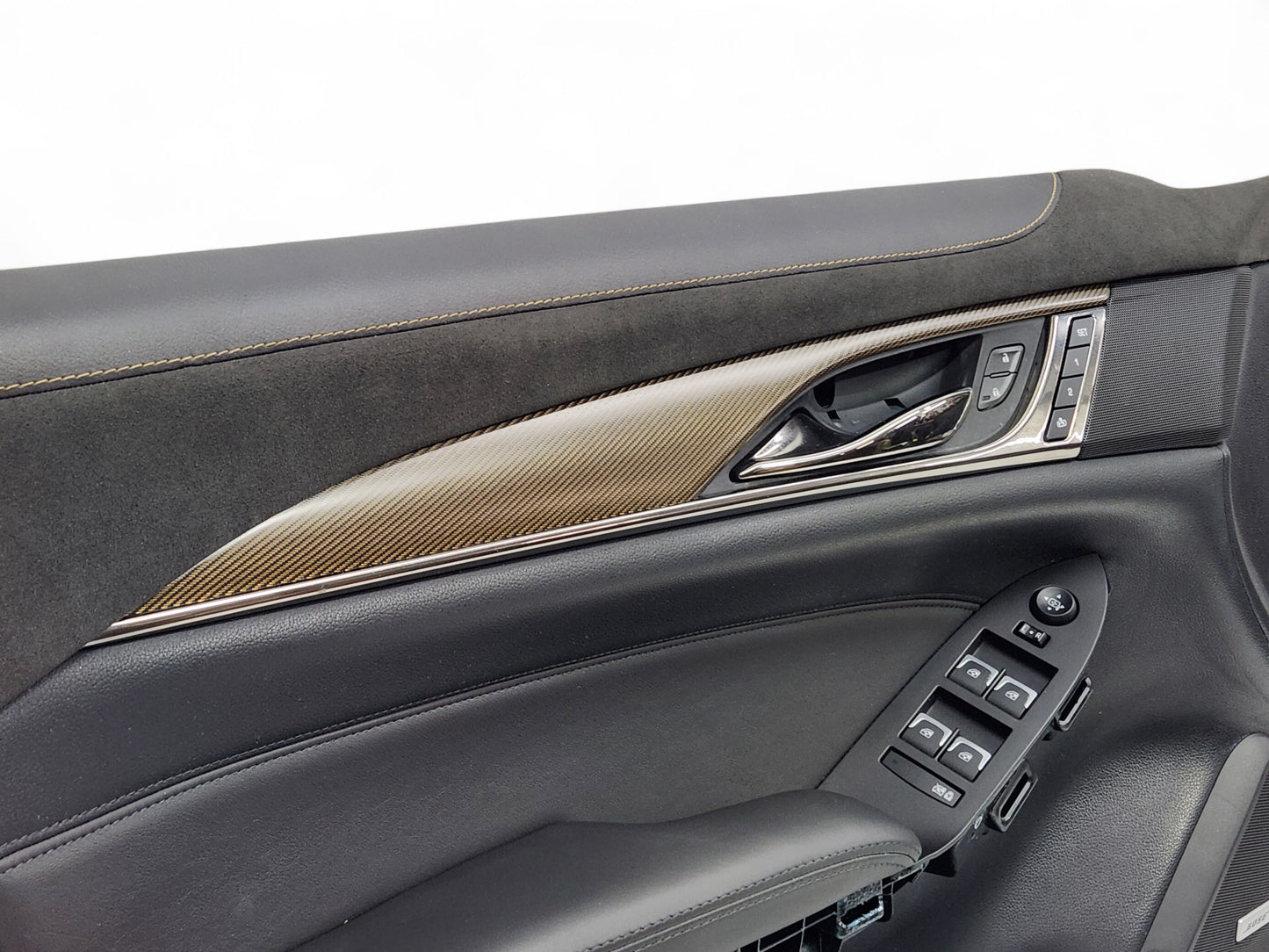 2018-2019 Cadillac CTSV CTS-V Driver Interior Door Panel Black Saffron OEM GM