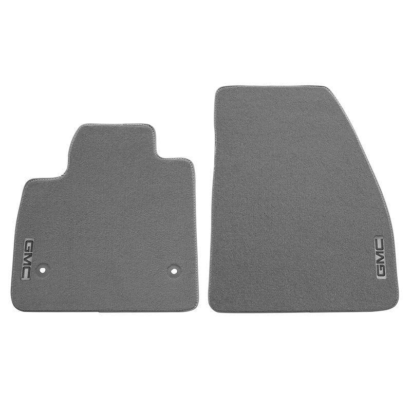 2018-2023 GMC Acadia Dark Ash Gray Front Row Carpeted Floor Mats with Logo OEM