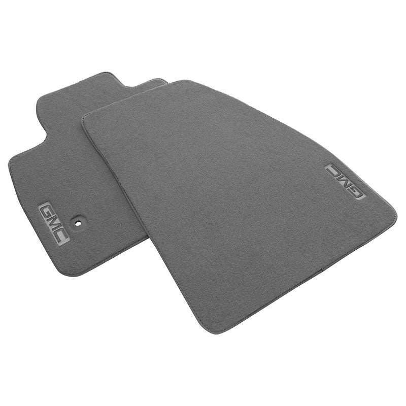 2018-2023 GMC Acadia Dark Ash Gray Front Row Carpeted Floor Mats with Logo OEM