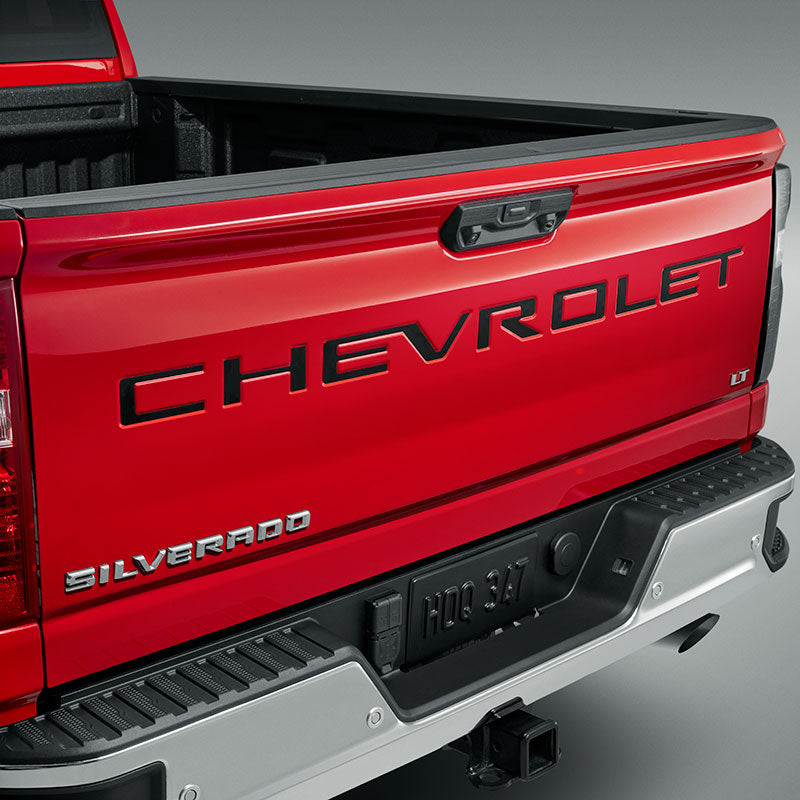 2019-2025 Chevy Silverado Black Tailgate Lettering Decal OEM GM 84370615
